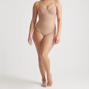 NWT Quince Sweetheart Neck Sculpting Sienna Nude Bodysuit Sz S - sold out online